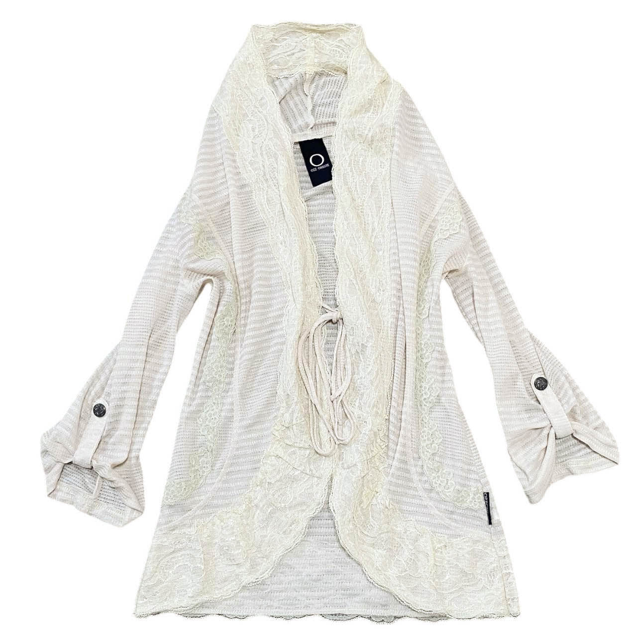 Ozz Oneste Mori Girl Delicate Lace Layering Cardigan Sz S