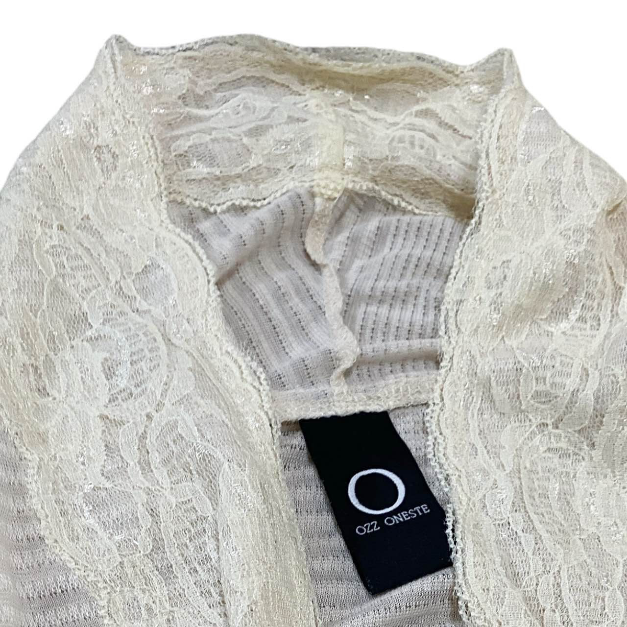 Ozz Oneste Mori Girl Delicate Lace Layering Cardigan Sz S