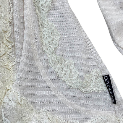 Ozz Oneste Mori Girl Delicate Lace Layering Cardigan Sz S