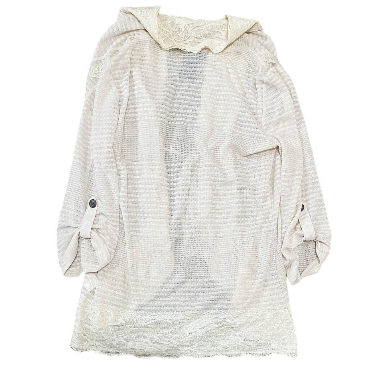 Ozz Oneste Mori Girl Delicate Lace Layering Cardigan Sz S