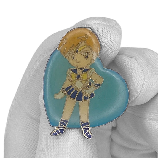 Vintage 90s Sailor Moon Enamel Pin - Sailor Uranus Heart