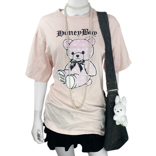 Honey Cinnamon Honey Boy Bear Graphic Tshirt Sz M/L