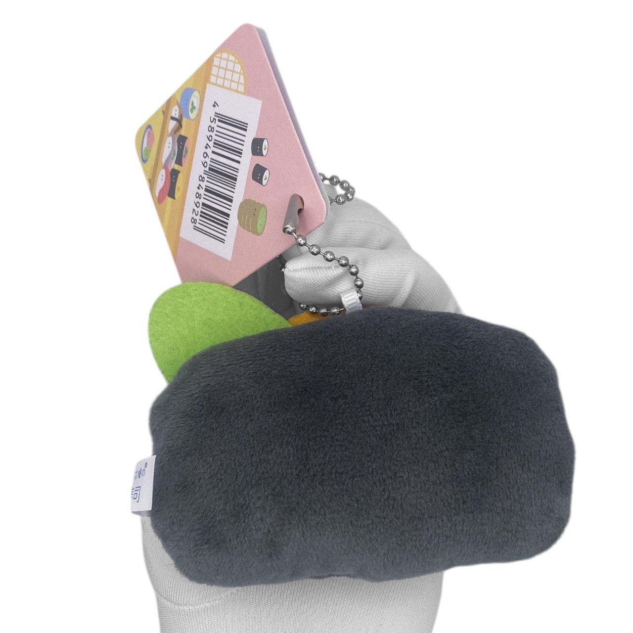 Deadstock New Round Eyes Mascot Plush Keychain - Sushi Roll Piece